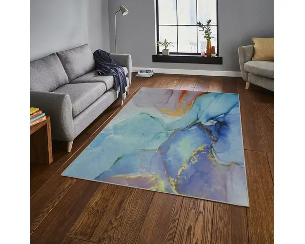 Covor de hol, Declan, 80x200 cm, Poliester, Multicolor