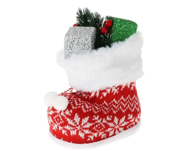 Decoratiune Boot, 14x8.5x16 cm, polistiren, rosu