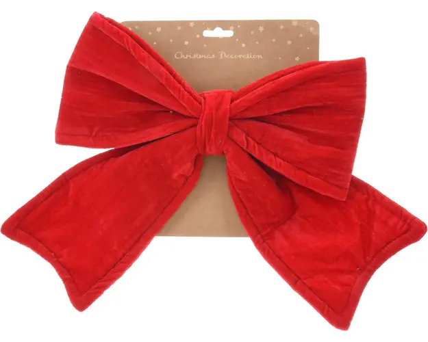 Decoratiune Bow, 30x4x34 cm, poliester, rosu