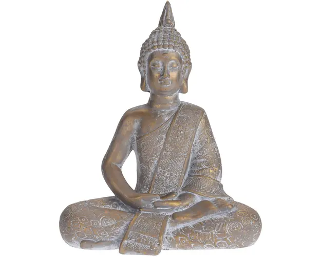 Decoratiune Buddha sitting, 29.5x17x37 cm, oxidat de magneziu
