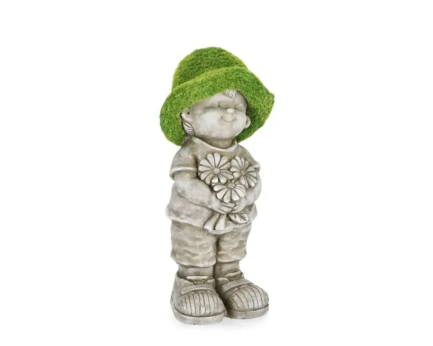 Decoratiune de gradina Boy, Bizzotto, 19.5 x 42.5 cm, magneziu