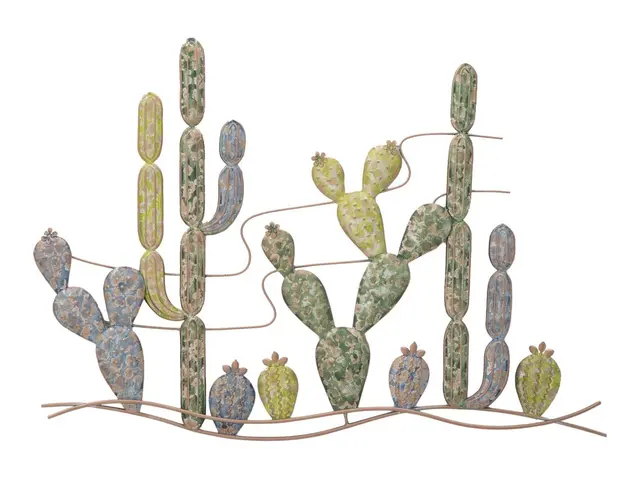 Decoratiune de perete Cactus -B, Mauro Ferretti, 90x64 cm, fier, multicolor