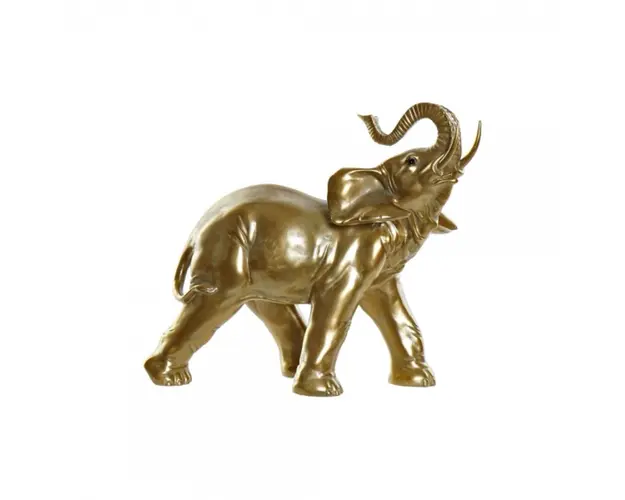 Decoratiune, DKD Home Decor, Elephant, 35 x 16 x 30 cm, rasina, auriu