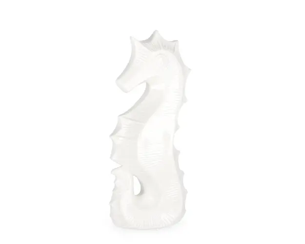 Decoratiune Favignana, Bizzotto, 12.5 x 8.7 x 27 cm, portelan, alb