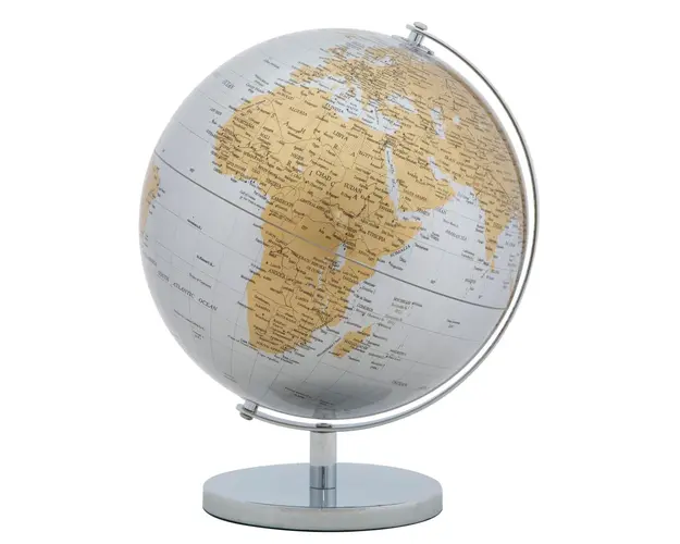 Decoratiune luminoasa Globe Silver, Mauro Ferretti, Ø25x34 cm, argintiu