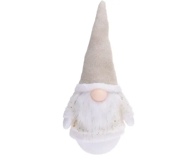 Decoratiune luminoasa Gnome w simple hat, 17x13x43 cm, poliester, roz