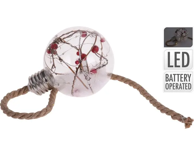 Decoratiune luminoasa Xmas Ball, 12x6 cm, multicolor