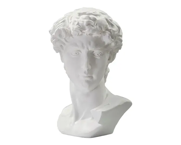 Decoratiune, Mauro Ferretti, Big Head, 44 x 35.5 x 60 cm, polirasina, alb