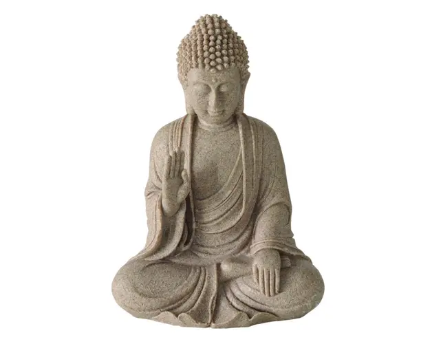 Decoratiune Niamey Buddha, Boltze, 28 cm, polirasina, bej