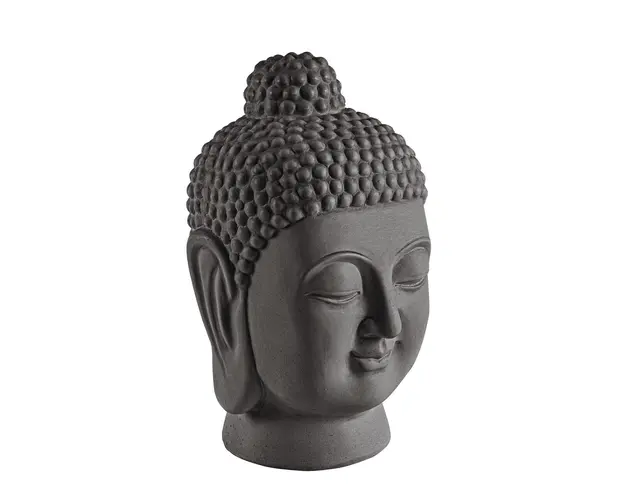 Decoratiune Pattaya Buddha Head, Bizzotto, 22.5x21x35.5 cm, antracit