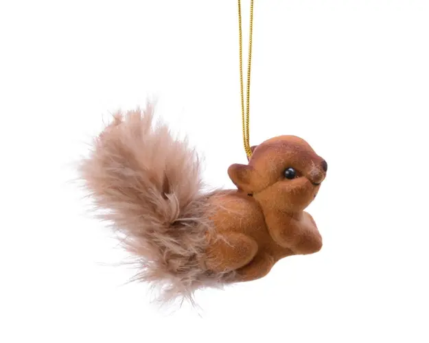 Decoratiune pentru brad Squirell, Decoris, 6x3x4 cm, maro
