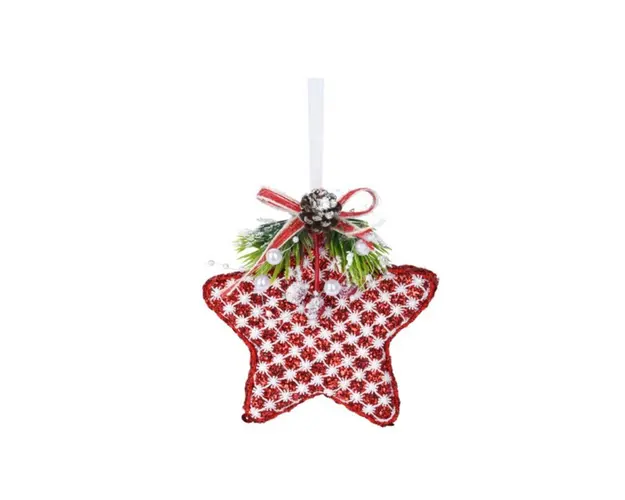 Decoratiune pentru brad Xmas Star V2, 12 cm, spuma, rosu