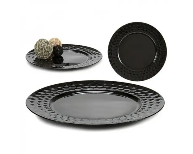 Decoratiune pentru centrul mesei, DKD Home Decor, 33 x 2 x 33 cm, plastic, negru/rosu