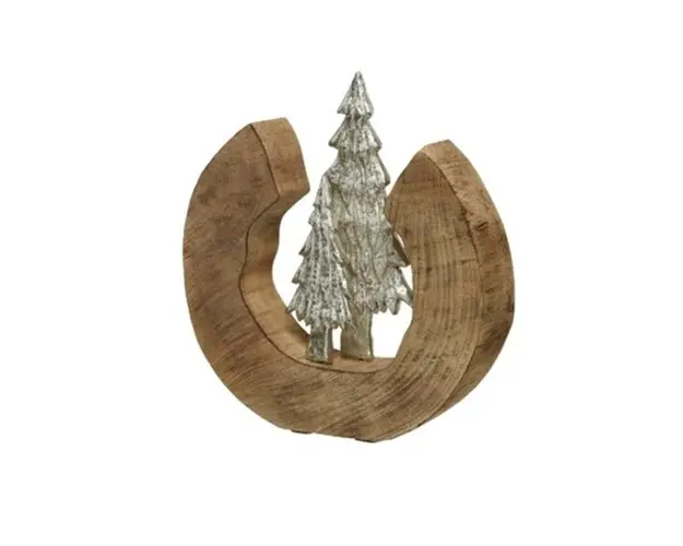 Decoratiune Pin, Decoris , 6x28x33 cm, lemn de mango