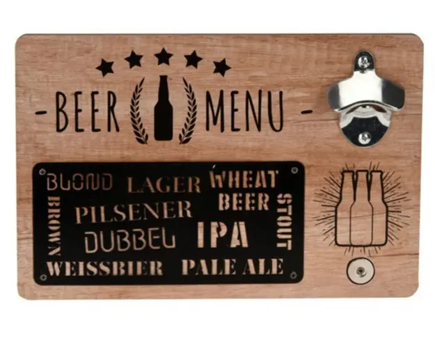 Desfacator Beer Menu, 30x20x4 cm, MDF