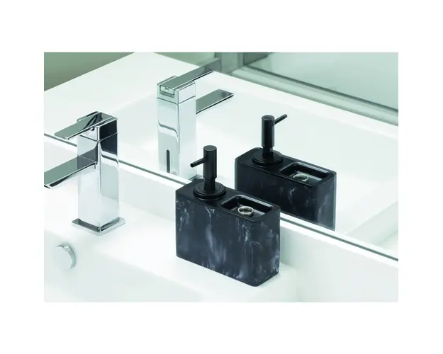 Dispenser sapun lichid cu suport accesorii Dakota, iDesign, 295 ml, polirasina