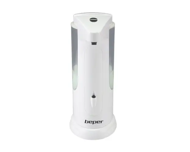 Dozator automat sapun si gel dezinfectant Beper, 19x13x8 cm, alb