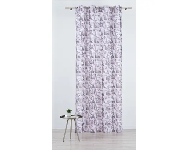Draperie Imagine, Paris, 140x245 cm, poliester, gri