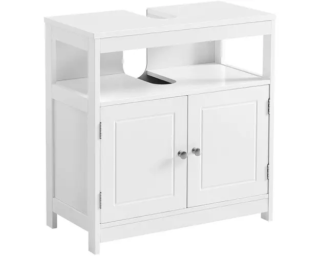 Dulap pentru baie / masca de lavoar Scandinavian Style, Vasagle, 60x30x60 cm, MDF, alb mat