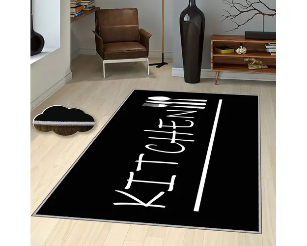 Covor de hol, EEXFAB869, 80x200 cm, Poliester, Multicolor