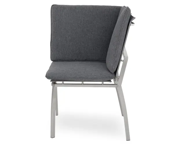 Element colt, Collodi, L.61 l.61 H.92.5 cm, inox, gri/natur