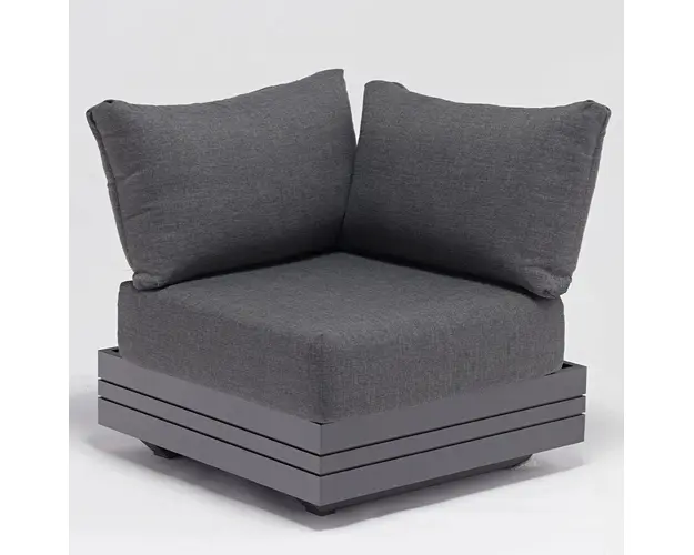 Element colt Largo, 74x74x22.5 cm, aluminiu, antracit/gri