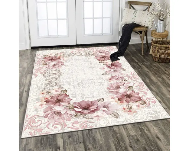 Covor de hol, ELS1813, 80x150 cm, Catifea, Multicolor