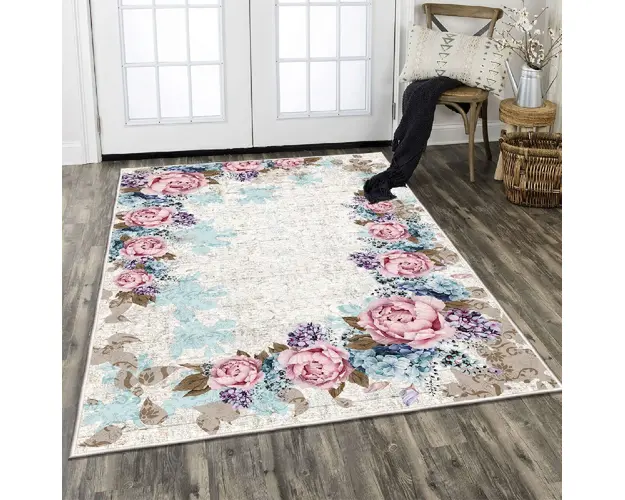 Covor de hol, ELS1821, 80x150 cm, Catifea, Multicolor