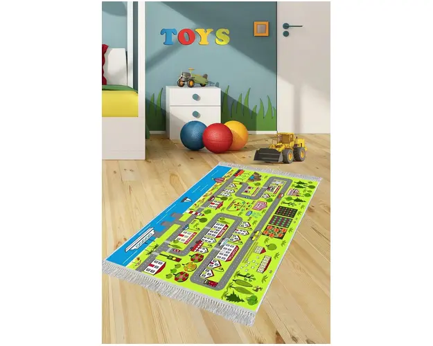 Covor de hol, ELS546, 80x150 cm, Catifea, Multicolor