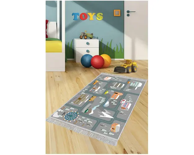 Covor de hol, ELS586, 80x150 cm, Catifea, Multicolor