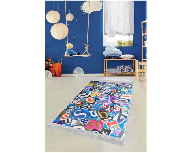 Covor de hol, ELS617, 80x150 cm, Catifea, Multicolor