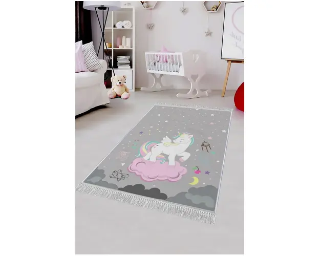 Covor de hol, ELS629, 80x150 cm, Catifea, Multicolor