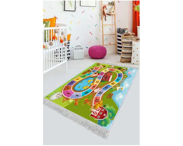 Covor de hol, ELS642, 80x150 cm, Catifea, Multicolor