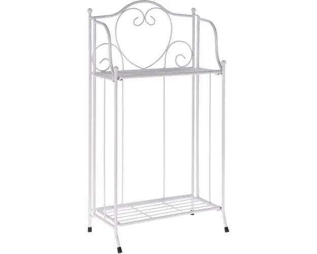 Etajera pentru flori Excellent Houseware, 34x18x65 cm, metal, alb