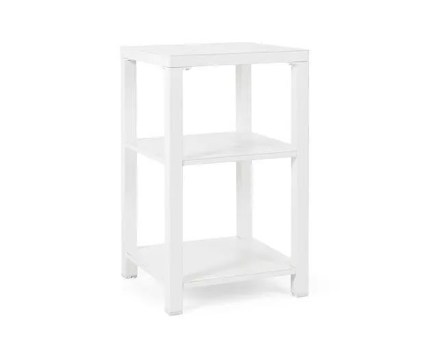 Etajera pentru gradina Atlantic, Bizzotto, 55 x 55 x 90 cm, aluminiu, alb