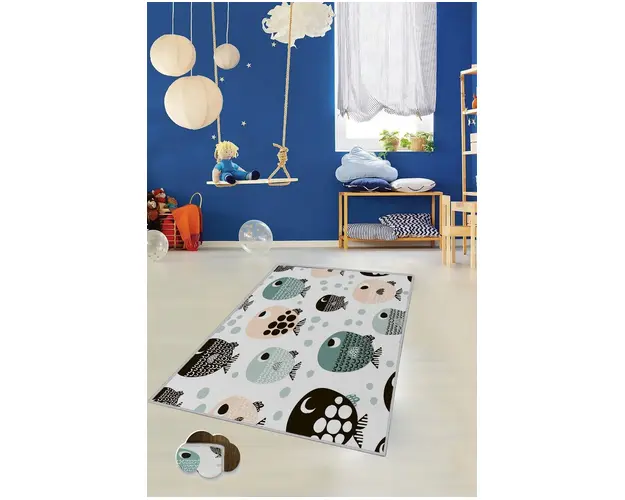 Covor de hol, EXFAB17, 100x150 cm, Poliester, Multicolor