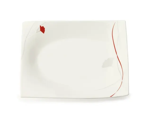 Farfurie Passion, Maxwell &amp; Williams, 25 x 35 cm, portelan, alb/rosu