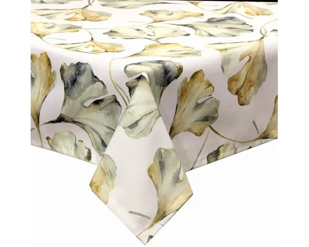 Fata de masa impermeabila, Tognana, Ginko Botanic, pentru 4 persoane, 140 x 140 cm, poliester, multicolor