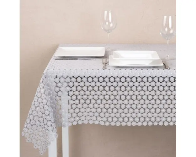 Fata de masa Lace, Ambition, 160x280 cm, poliester, gri