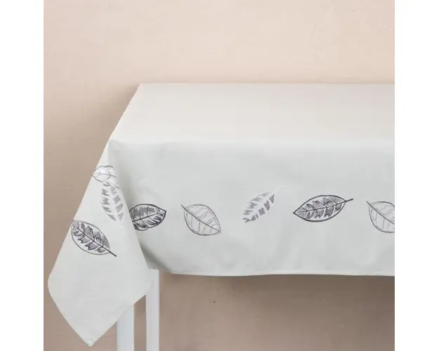 Fata de masa Leaf, Ambition, 160x280 cm, poliester, bej