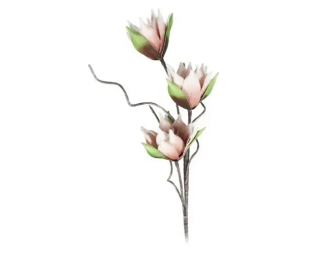 Floare artificiala Proteaceae, H98 cm, poliester, roz prafuit