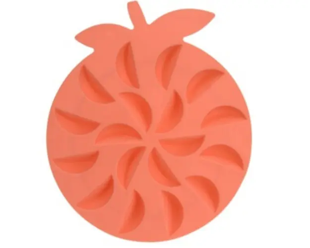 Forma pentru gheata Orange, 19x16x2 cm, silicon, portocaliu