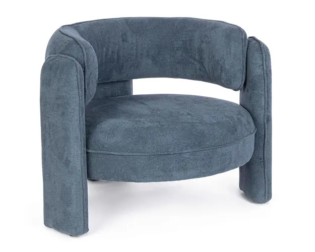 Fotoliu Aisha, Bizzotto, 94 x 88 x 73 cm, lemn/poliester, albastru