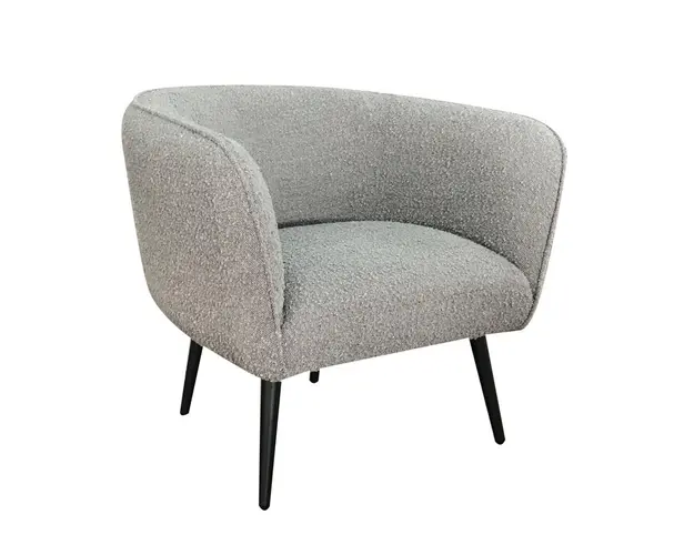 Fotoliu Avril, Bizzotto, 76 x 70 x 68 cm, otel/catifea, gri