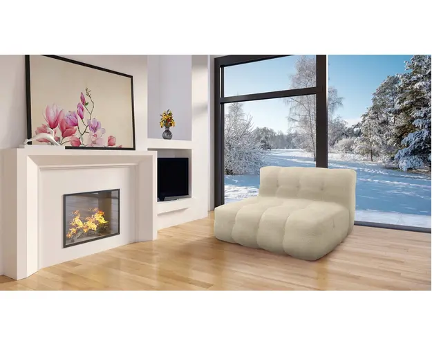 Fotoliu Bellezza, 120x104x72 cm, Ivory