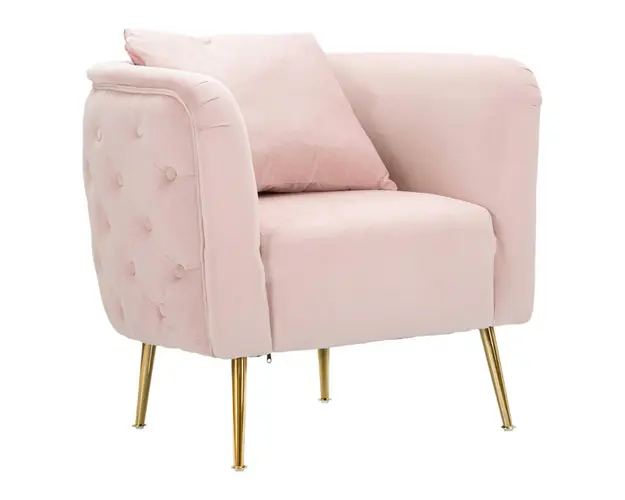 Fotoliu Bucarest, Mauro Ferretti, 76 x 74 x 71 cm, catifea, roz