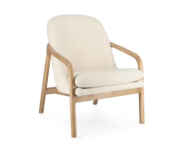 Fotoliu Elaide Pure, Bizzotto, 65.5 x 74.5 x 82 cm, lemn de pin/arbore de cauciuc/poliester