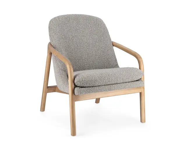 Fotoliu Elaide Stone, Bizzotto, 65.5 x 74.5 x 82 cm, lemn de pin/arbore de cauciuc/poliester