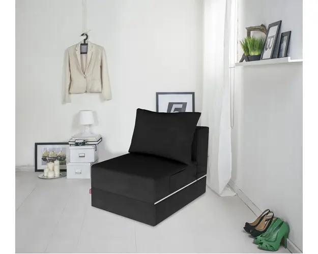 Fotoliu extensibil Urban Living, 70x80x70 cm, Negru