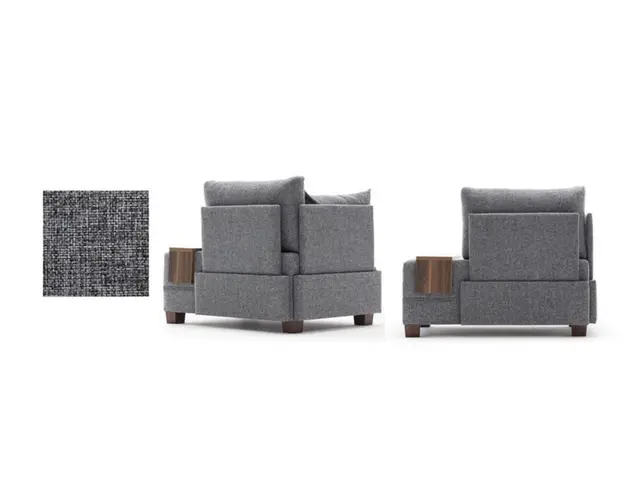 Fotoliu Fly Armchair Left, Balcab Home, 100x80x75 cm, lemn, gri